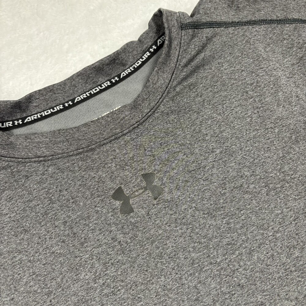 Under Armour T-Shirt Mens 4XL Gray ColdGear Compression Long Sleeve Athletic